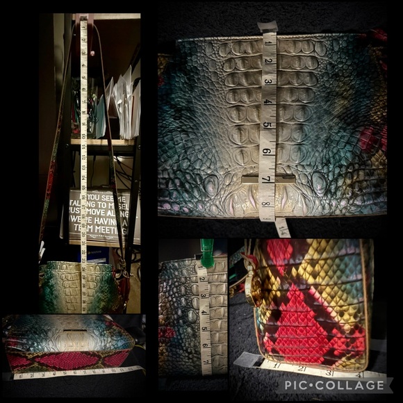 Brahmin Croc-Embossed Leather Handbag – Multicolor – with COA. - Picture 12 of 12